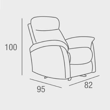 Sillón Relax Manual mod. SELOPAN color MARRÓN