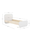 Cama juvenil ESTEBAN en dormitorio moderno con detalles de madera natural y somier de láminas incluido