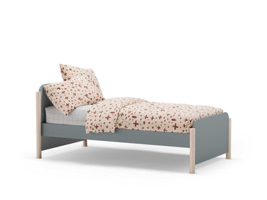 Cama juvenil nido modelo ALONE en acabado crema y madera natural para habitaciones infantiles y juveniles