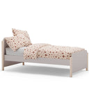 Cama juvenil nido modelo ALONE con diseño natural y funcionalidad en acabado crema y madera natural
