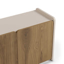Mueble TV BOUCLEON Roble con puertas roble y estructura crema, amplio y funcional para salón moderno
