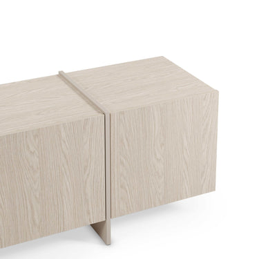 Mueble TV VOLIA crema 178 cm con puertas y patas a juego para salón moderno y funcional