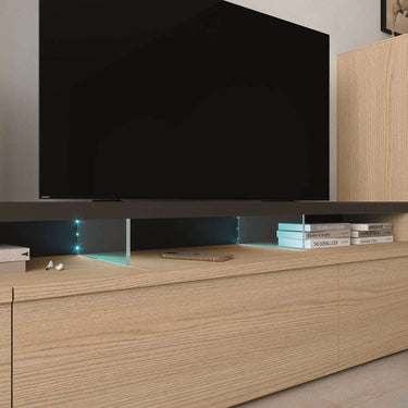 detalles led mueble tv salón