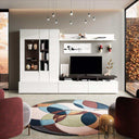 Mueble salón composición CATANIA 2 ambiente 4 estilo nórdico minimalista moderno color blanco madera