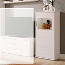 Vitrina salón comedor BOLONIA baja moderna en robles y colores neutros