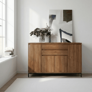 Aparador salón alto TIVOLI con 4 puertas y 2 cajones diseño contemporáneo