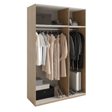 Armario 3 puertas CAPRI compacto y elegante para dormitorio, fabricado en España, disponible en nogal y arena.
