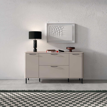 Aparador salón NAPOLI con diseño moderno y cantos redondeados en madera de alta calidad