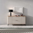 Aparador salón NAPOLI con diseño moderno, 2 puertas, 2 cajones y cantos redondeados en varios colores