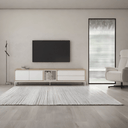 Mueble TV salón TIVOLI 220 cm con cubo integrado y puertas abatibles en diseño minimalista