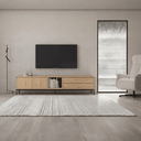 Mueble TV salón TIVOLI de 220 cm con diseño minimalista y cubo integrado