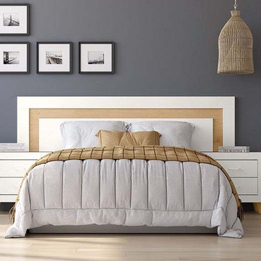 Cabezal cama matrimonio L'AQUILA nórdico diseño en melamina elegante y personalizable