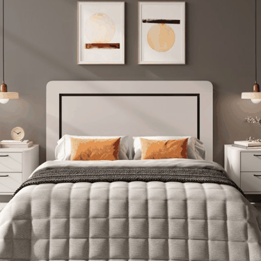 Cabecero cama CAPRI Migliera con diseño moderno y cantos redondeados para dormitorio elegante y sofisticado
