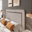 Cabecero cama CAPRI Migliera con diseño moderno y cantos redondeados para dormitorio de matrimonio