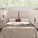 Cabezal cama dormitorio CAPRI modelo Tiberio diseño dividido con línea central y esquinas curvas en colores combinados