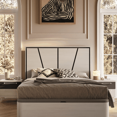 Cabecero cama Génova modelo Torriglia con paneles geométricos personalizados