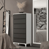 Cajonera dormitorio sinfonier Lucca 6 cajones tirador Jota en roble natural