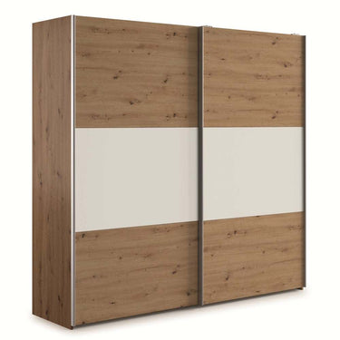Armario corredero bicolor GÉNOVA de 180 cm con puertas correderas y diseño moderno