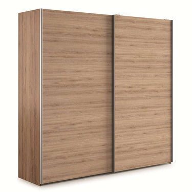 Armario corredero bicolor GÉNOVA de 180 cm con dos puertas correderas en acabado Artisán y Roble Natural