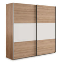 Armario corredero bicolor GENOVA 180 cm con dos puertas correderas y diseño funcional para dormitorio
