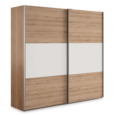 Armario corredero bicolor GENOVA 180 cm con dos puertas correderas y diseño funcional para dormitorio