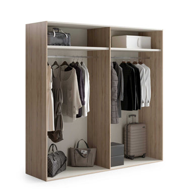 Armario corredero GÉNOVA bicolor de 180 cm con puertas correderas y diseño moderno