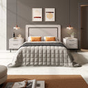 Mueble dormitorio CAPRI mod.1 con cabezal curvo y dos mesitas de noche en tonos combinados