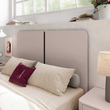 Cabezal cama dormitorio CAPRI mod. Tiberio con diseño dividido y esquinas curvas en tonos combinados