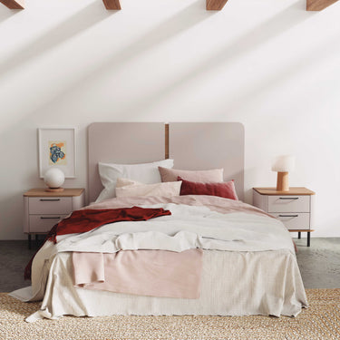 Mueble dormitorio Composición CAPRI mod.2 con cabezal TIBERIO y dos mesitas de noche