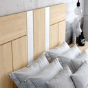 Cabecero cama matrimonio LUCCA 13 con diseño minimalista y estructura personalizable en varios colores, fabricado en España.