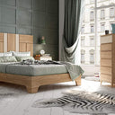 Cabecero cama matrimonio LUCCA 13 con diseño minimalista y personalizable en varios colores, fabricado en España.