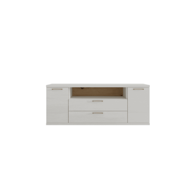 Mueble de salón comedor completo BOLONIA diseño nórdico minimalista con vitrinas, estantería y mueble TV adaptable y personalizable
