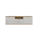 Mueble para TV comedor completo BOLONIA ambiente 12 diseño nórdico minimalista con vitrinas, estantería y mueble TV personalizable