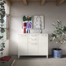 Aparador salon moderno de tres puertas y dos cajones BOLONIA 120cm en acabado roble natural