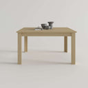 Mesa de comedor extensible Allegra con pata en L y superficie de melamina de alta calidad
