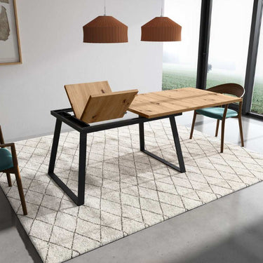 Mesa de comedor extensible modelo ALESSANDRA de diseño elegante y funcionalidad práctica