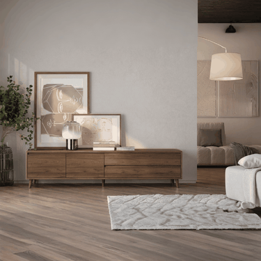 Mueble TV salón TIVOLI con 2 puertas y 2 cajones diseño moderno y funcional