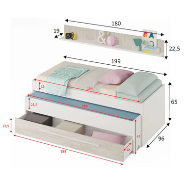 Dormitorio Juvenil colección TRENTO mod. YUI