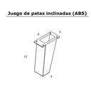 Módulo de salón Lecce con dos puertas y dos cajones en acabado amaderado de melamina