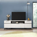 Mueble para TV salón ROMA 200 cm diseño nórdico con puertas y patas altas