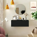 Mueble recibidor FLORENCIA mod. 9 con puerta batiente y espejo redondo para entrada compacta y moderna