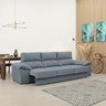 Sofá cama 3 plazas modelo FLOG de 240 cm en microfibra antimanchas, con asientos extraíbles y respaldo reclinable, fabricado en España.