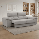 Sofá cama 3 plazas mod. FLOG de 220 cm tapizado en microfibra antimanchas con asientos extraíbles y respaldos reclinables