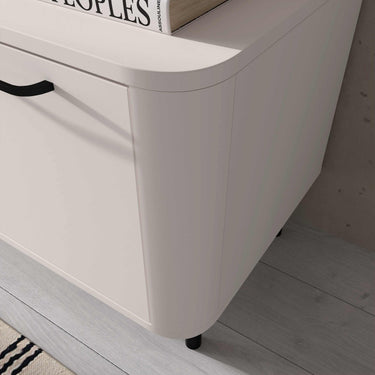 Mueble salón con vitrina NAPOLI ambiente moderno con bajo TV y vitrina alta