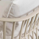 Sillón de jardín Abura elegante con cojines beige para terraza