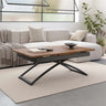 Mesa centro elevable extensible modelo CINZIA con patas metálicas en X