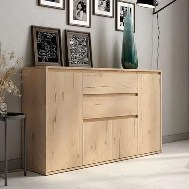 Aparador 150 cm con cuatro puertas y dos cajones diseño contemporáneo de la colección Lecce