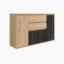 Aparador moderno de 150 cm con cuatro puertas y dos cajones de diseño contemporáneo