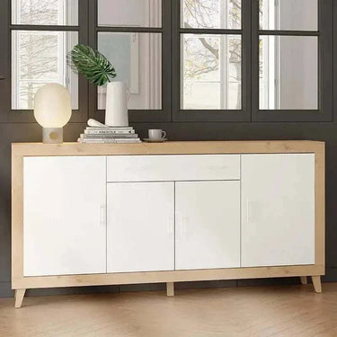 Aparador Asti con 4 puertas y 1 cajón personalizable en salón