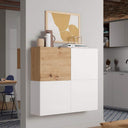 Aparador FLORENCIA 3 en salón comedor, diseño elegante y compacto para almacenamiento práctico.
